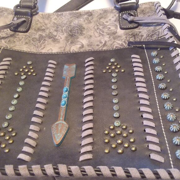 Montana West Black and Gray Shoulder Bag - Picture 14 of 15